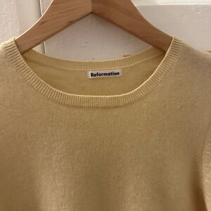 Reformation vintage yellow cropped sweater